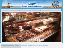 Tablet Screenshot of mandwdutchamericanbakery.com